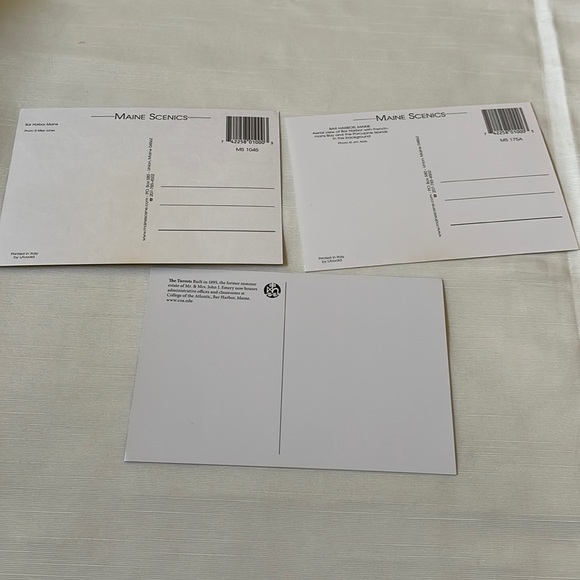 Set of 3 post cards unused new travel Maine Bar Harbor the Turrets - Picture 5 of 7